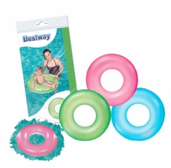 large 36024  SWIMMING FLOAT BESTWAY FROSTED NEON SWIM RING BUOY TIRE TUBE 76CM balidiveshop 1